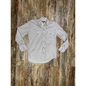 Mens Cactus Brand Button Up Pearl Snap Western Shirt Size Large Made In Mexico